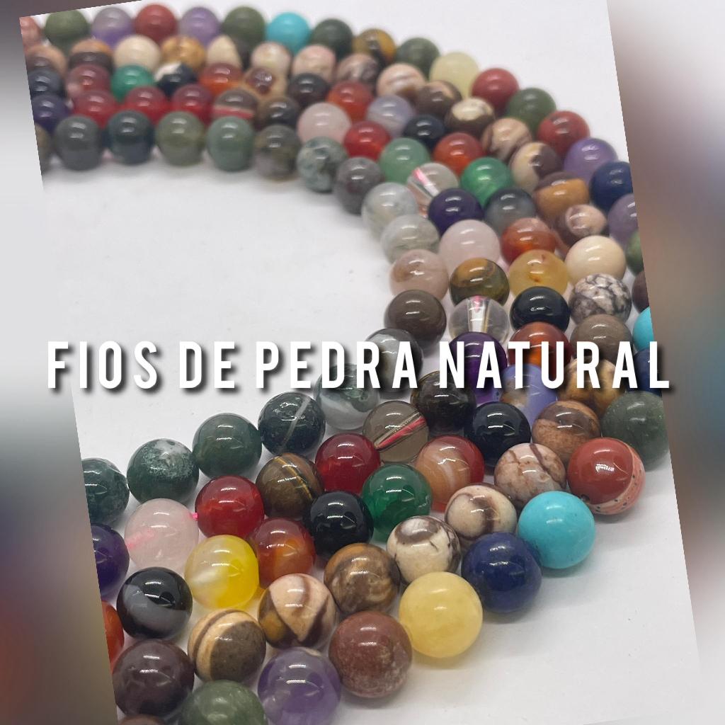 Fios De Pedra Natural 6mm 58 a 60 Contas Por Fio - Aproximadamente 39CM Por Fio em Oferta na Shopee