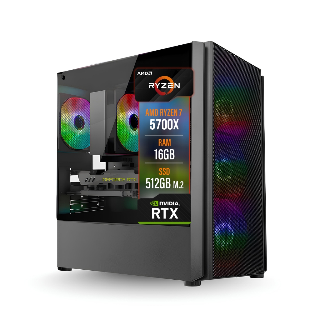 PC Gamer LUDIC by BluePC - AMD Ryzen 7 5700X, RTX 4070 Ti, 16GB RAM, SSD 512GB, 750W - PGBP-1016LUD