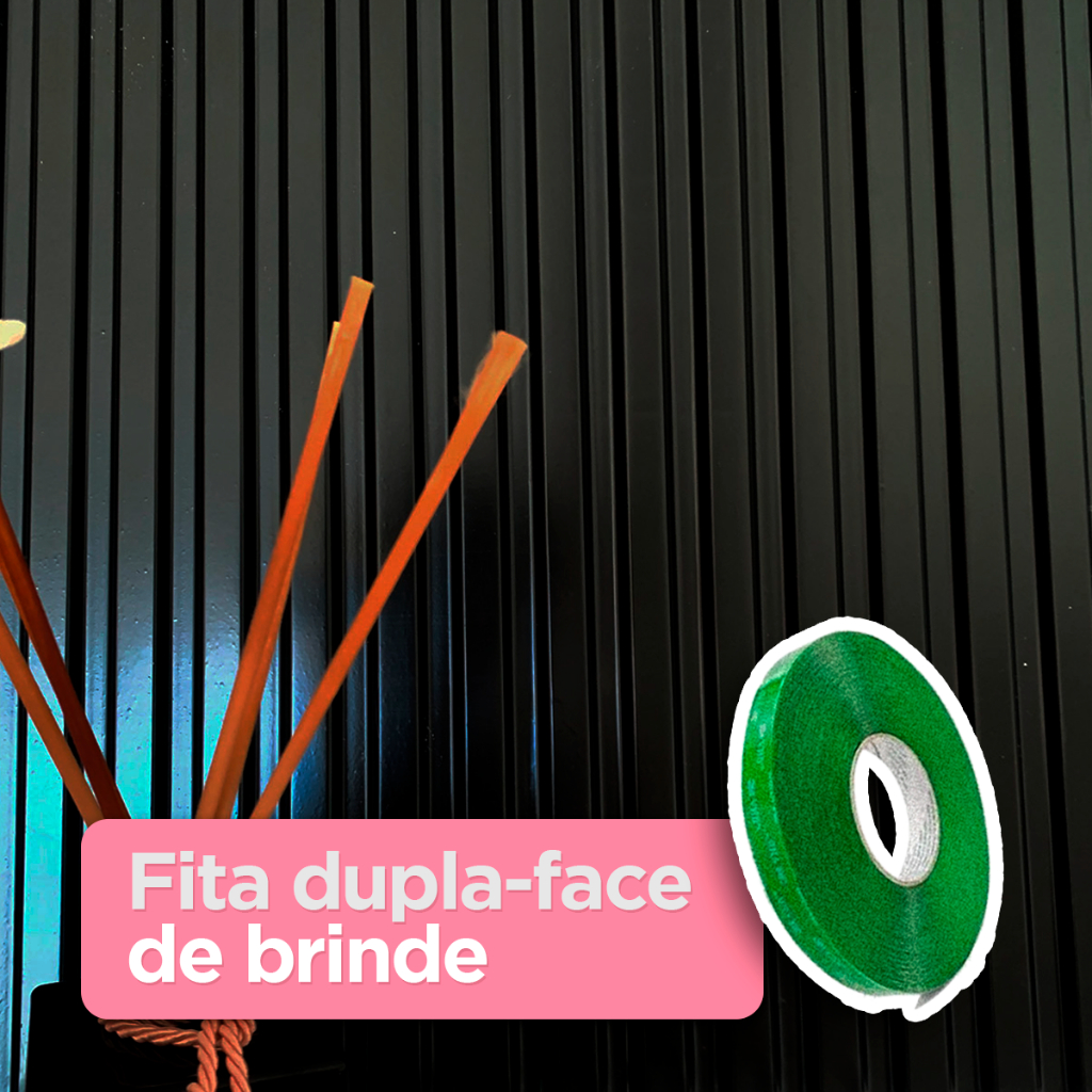 Kit Placas Decorativas de PVC 3D Parede efeito Ripado Preto 50cm x 50cm em Oferta na Shopee