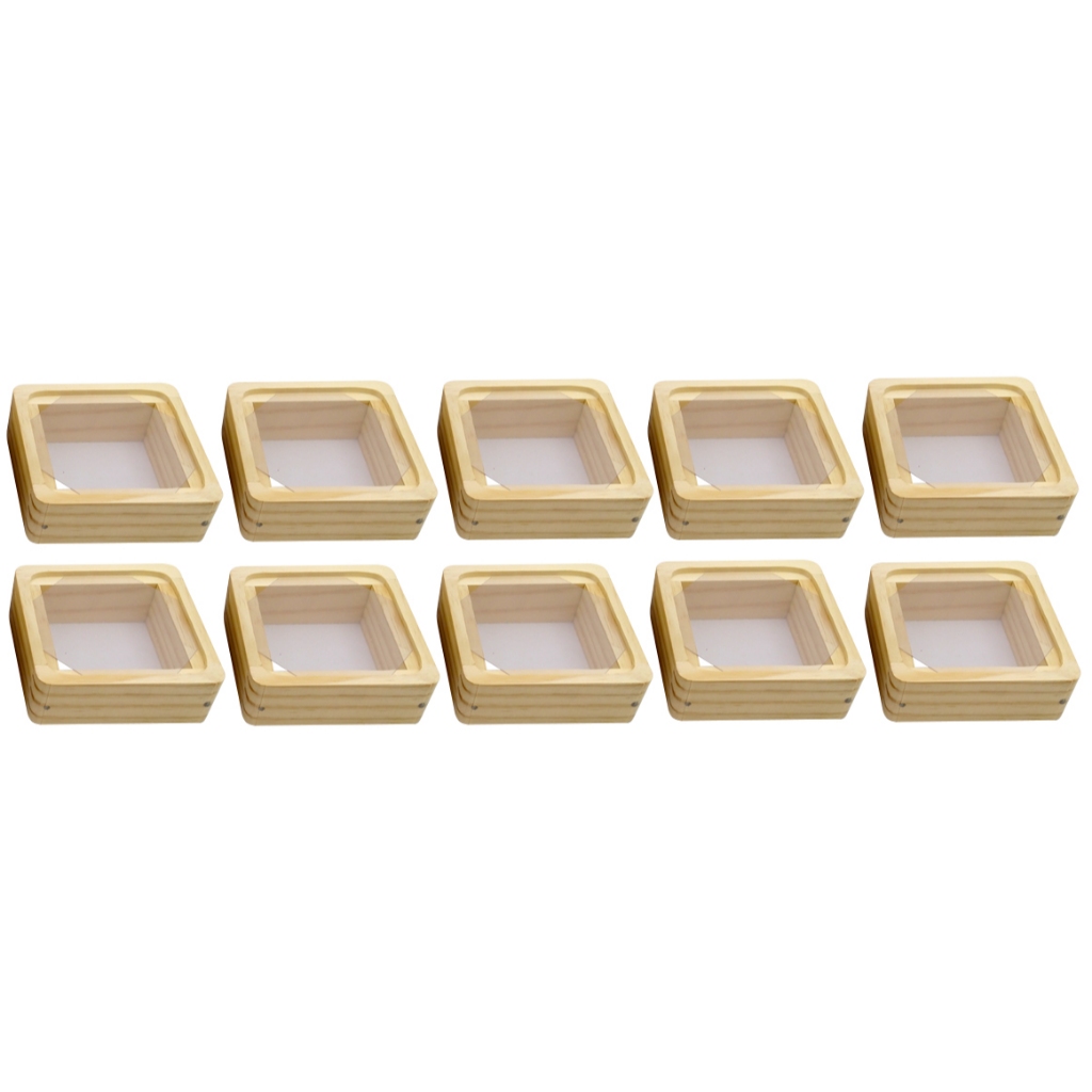10 Melgueiras para caixa de abelha jatai 12x12 Com Encaixe e acetato