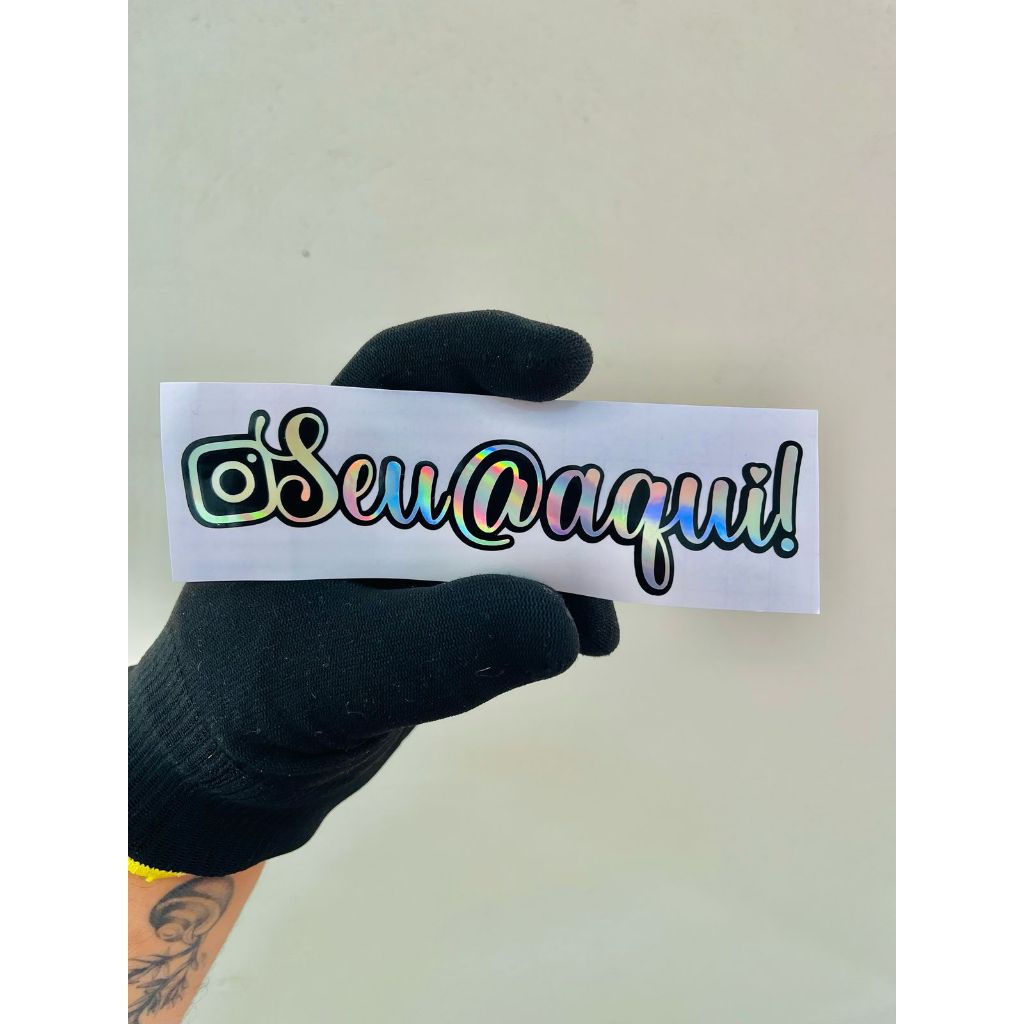 Adesivo Personalizado com seu @ Holográfico