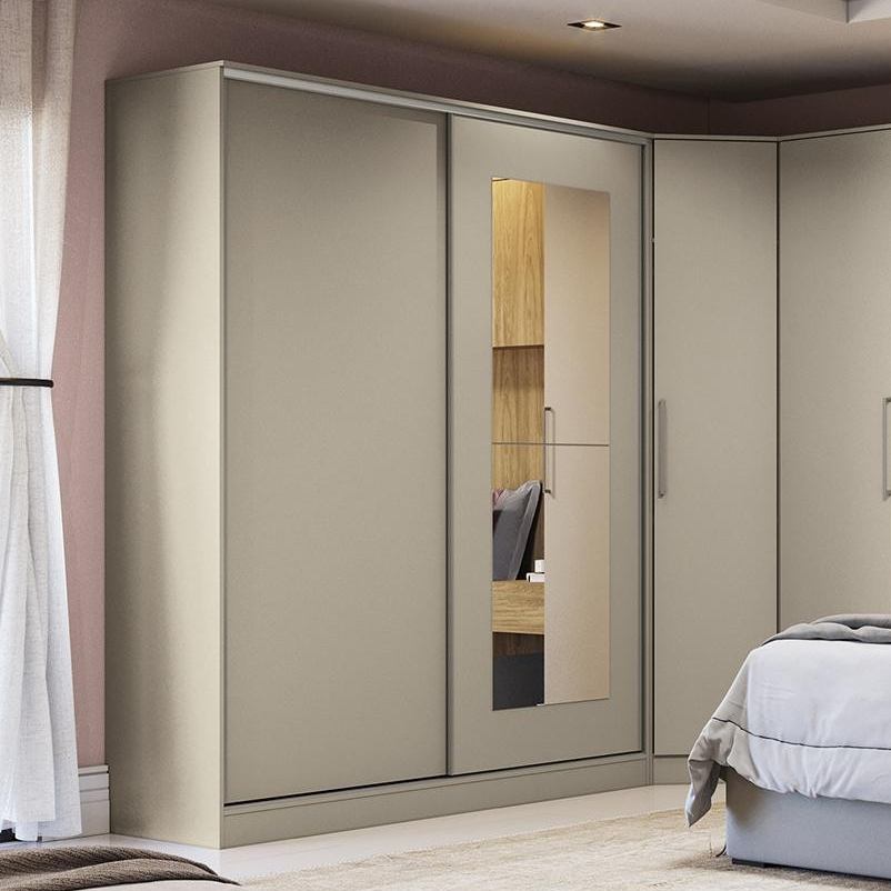 Guarda-Roupa 2 Portas de Correr 3 Gavetas Versa Conect 175cm - Home & Living