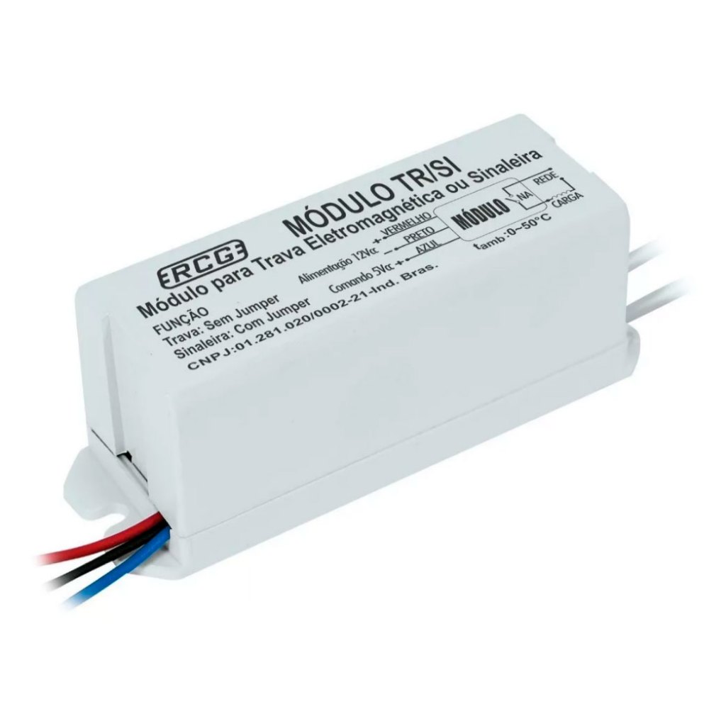 Módulo Trava TR/SI RCG 12v Modulo Rele Auxiliar P/ Trava Elétrica Luz de Garagem