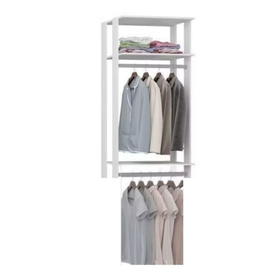Armario Closet Modulado -Closet suspenso c/ Cabideiros 100%mdf Organização - Guarda Roupas Acessivel