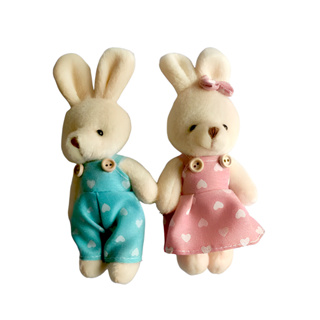 Conjunto 2 Coelhos de Pelúcia Decorativo Páscoa Enfeite 15cm em Oferta na Shopee