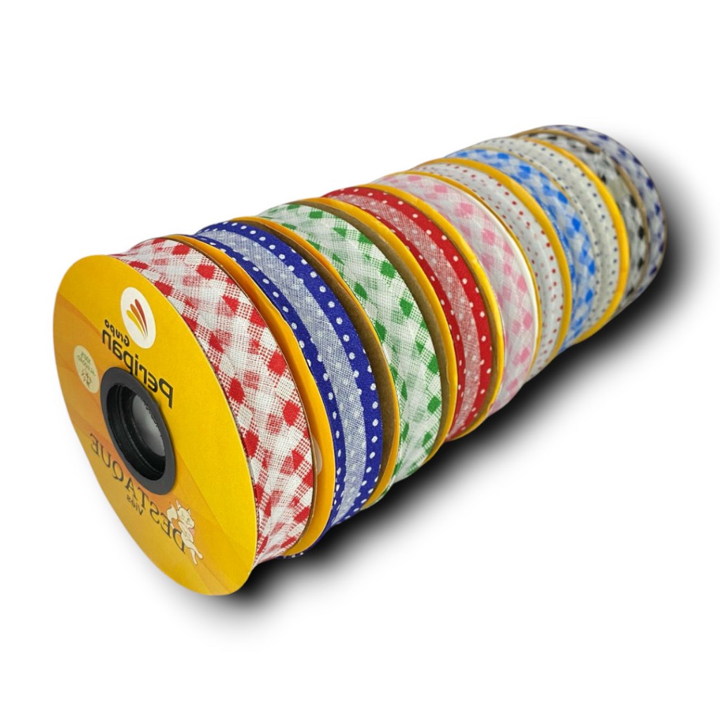 Kit 10 Viés Algodão Largo 35mm Xadrez Listrado 20Mt Destaque 9200 em Oferta na Shopee