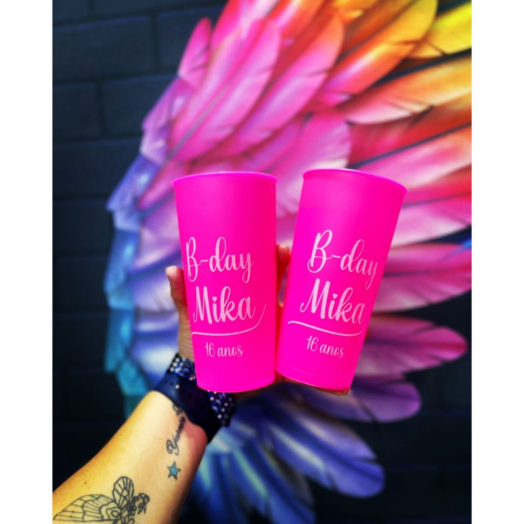 20 Copos (Eco) Ecologico 550ML - Personalizado em Oferta na Shopee