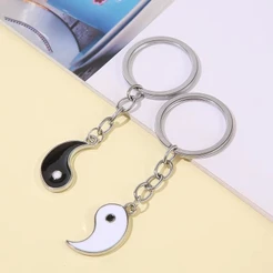 Chaveiros Yin Yang Couple Metadinha Casal Amizade Presente