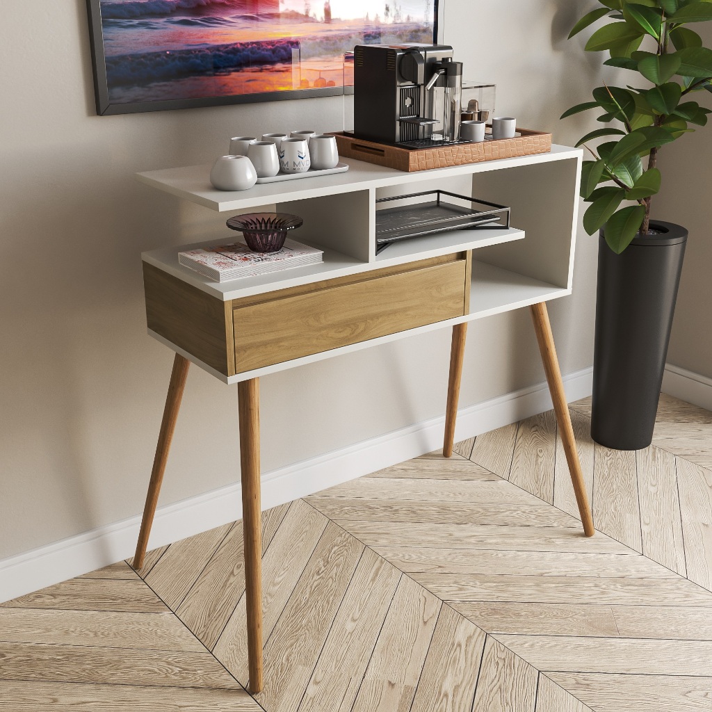 Aparador Para Sala Com Porta Nicho Fu7echado Rack Com Pés Retro Palito Várias Cores MVD Móveis em Oferta na Shopee