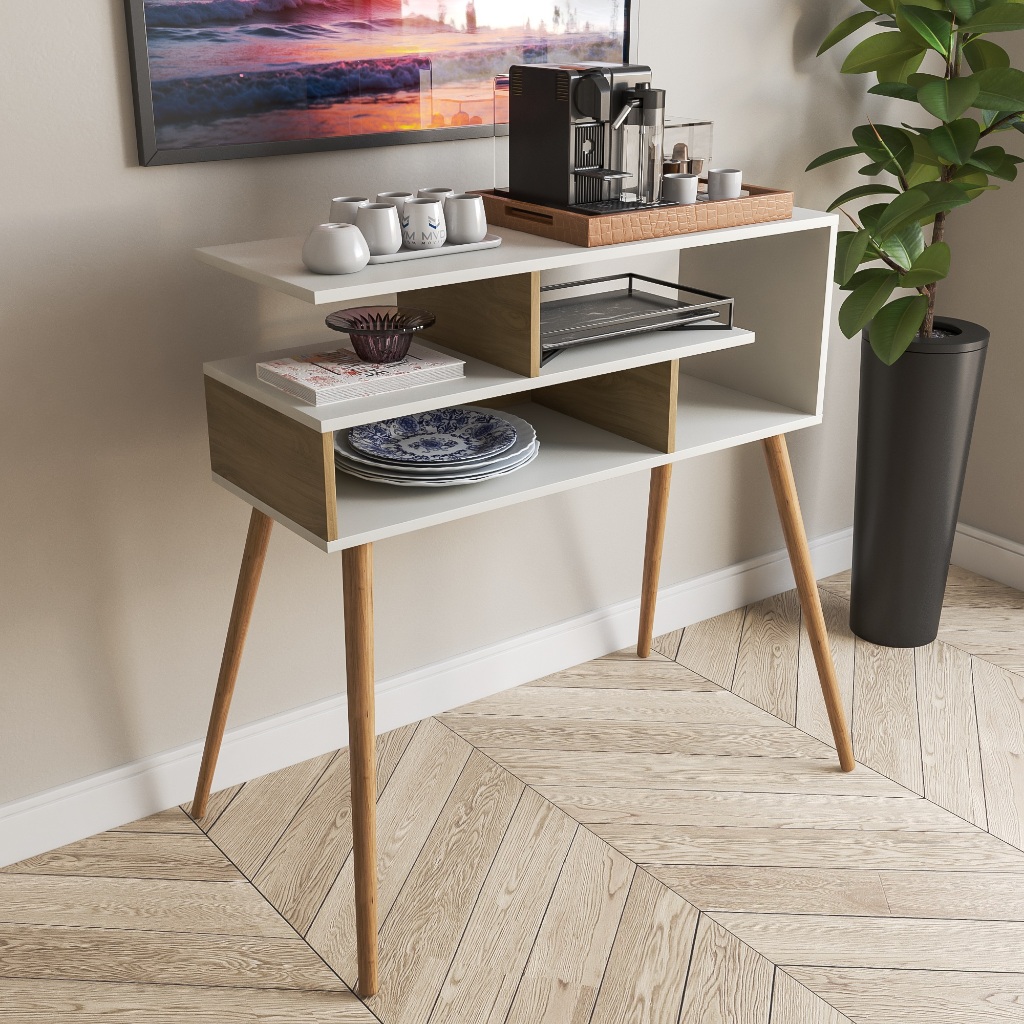Aparador Para Sala Rack Com Pés Retro Palito Várias Cores MVD Móveis em Oferta na Shopee