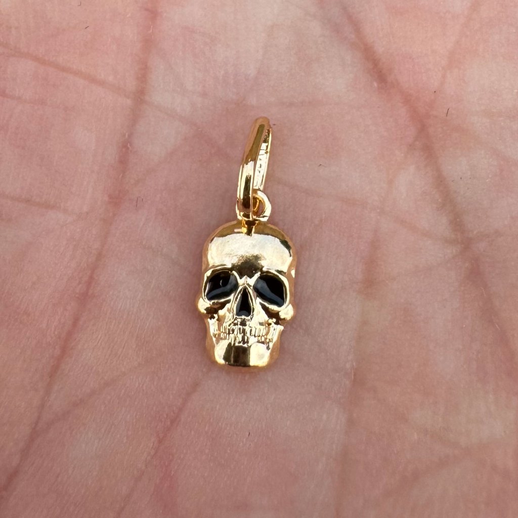 Pingente Rock 8Mm Com Resina Banhado A Ouro 18K em Oferta na Shopee