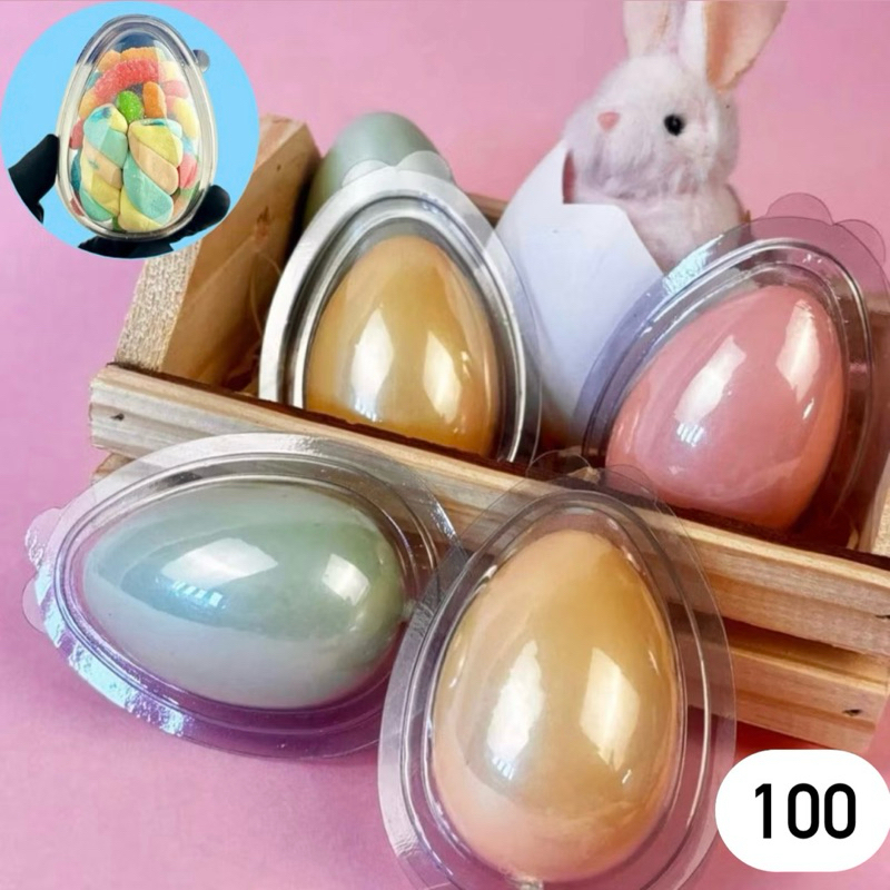 20~100 Blister Para Ovo De Páscoa 50g Transparente Chocolate Presente Embalagem Flip - Stationery