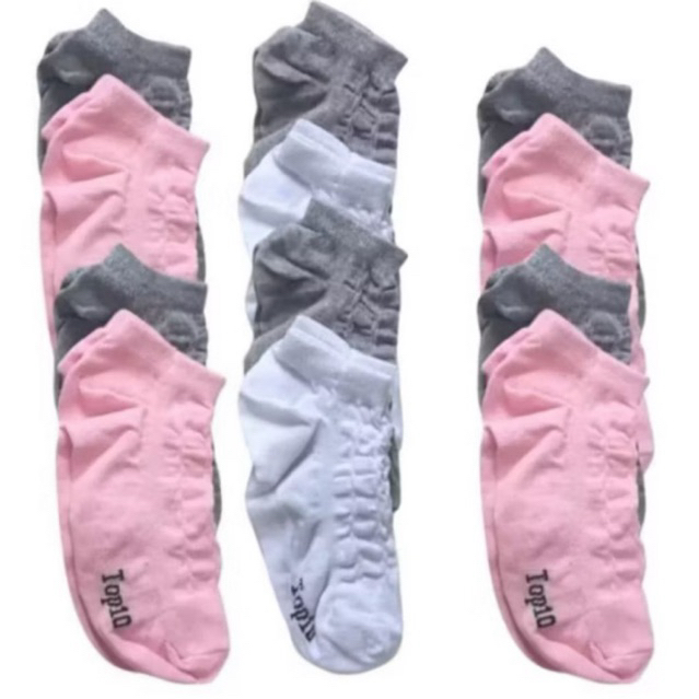 Meia feminina soquete kit com 15 pares de melhor qualidade direto da fabrica Algodão 60%. em Oferta na Shopee