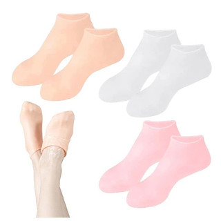 2 Pcs Meias Cuidados Com Os Pés Spa Uso Doméstico Novo Silicone Calcanhar Gel Hidratante …