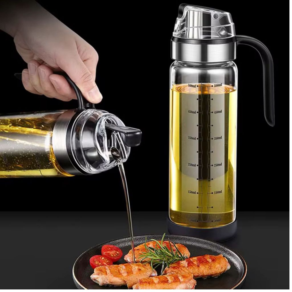 DISPENSER Porta Azeite Galheteiro 500ml Vinagre C Bico Dosador premium azeiteiro vinagreiro de vidro luxo automatico