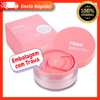 Rose Powder Vizzela Pó Solto - Vegana À Prova D'Água Textura Ultra Fina 100% Original