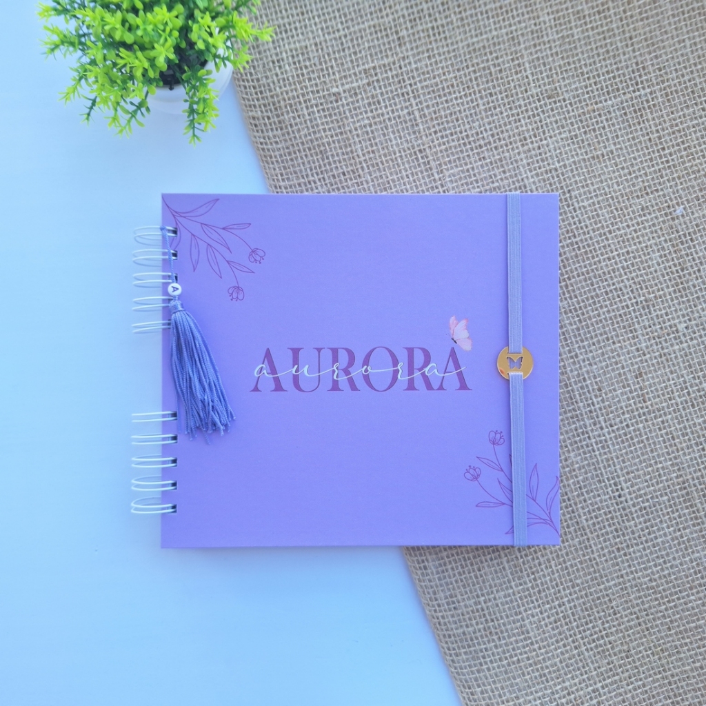 Livro do bebê Alfabeto Luxo Lilás