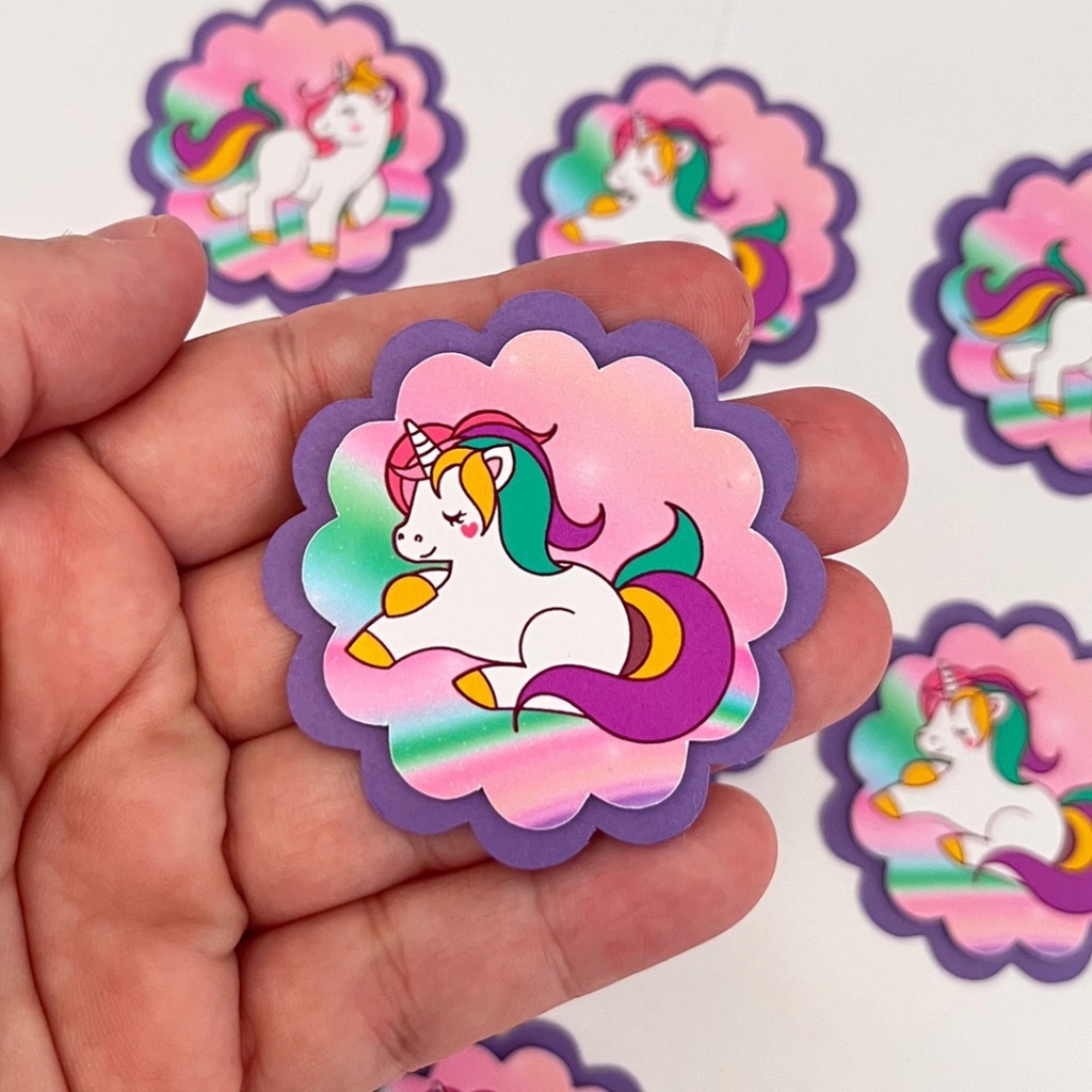 Aplique 3D Escalope Personalizados Divertidamente Lembrancinhas para Festa Infantil Aniversário