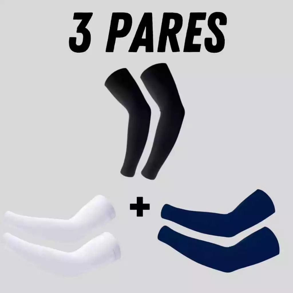 Kit 3 pares de Manguito Segunda Pele - Proteção Solar
