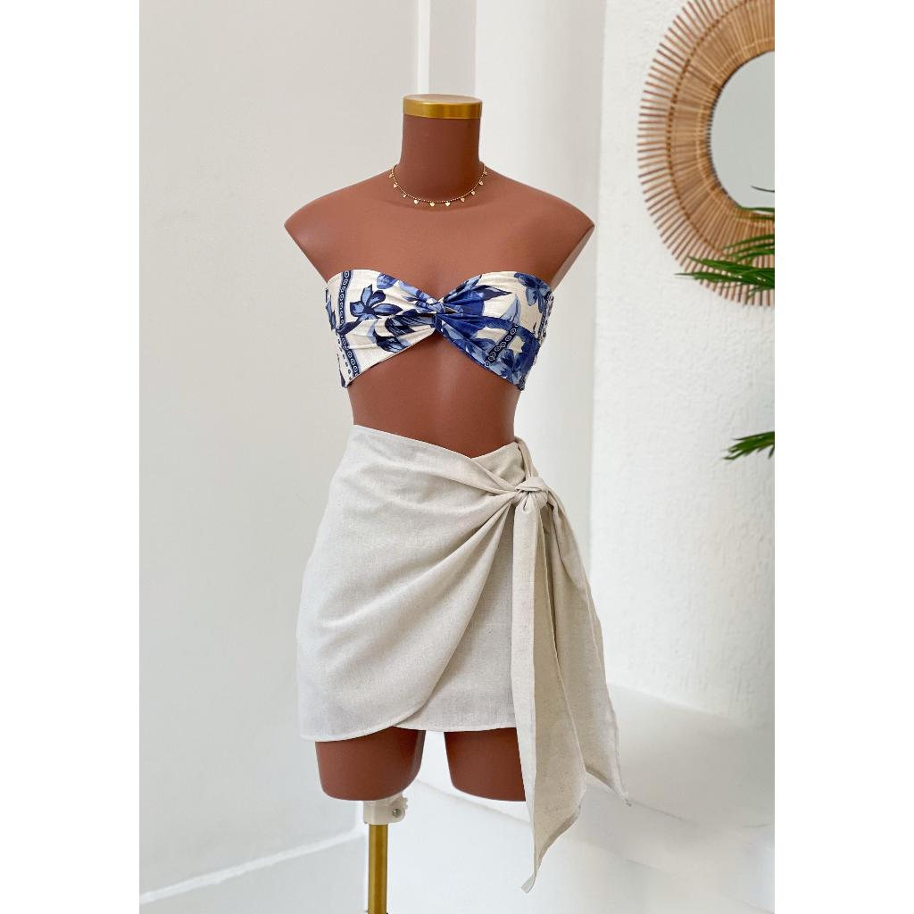 Top Tomara que caia estampado Cropped tendência moda blogueira croped em Oferta na Shopee