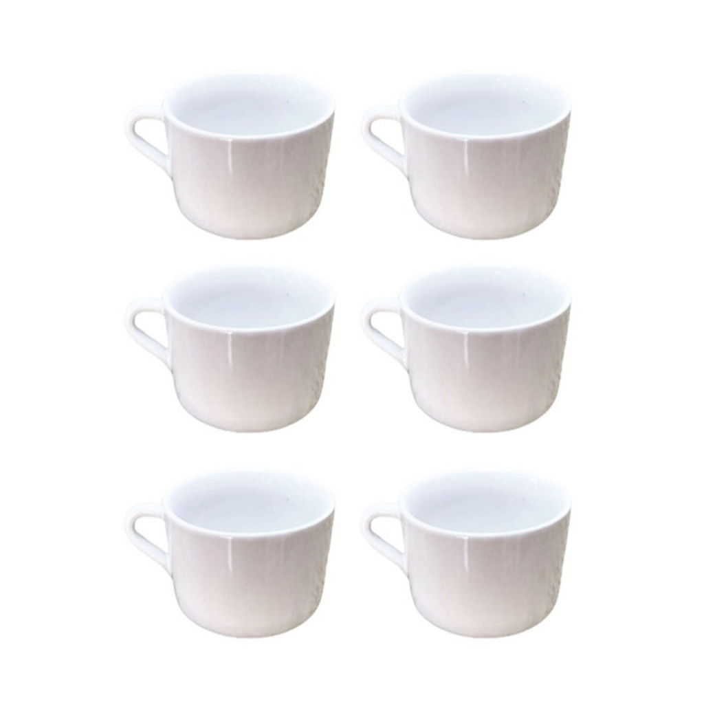 Xicara P/ Cha Branca C/ 6pçs 150ml S/ Pires- 2ª LINHA em Oferta na Shopee