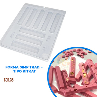 1~5 Forma BWB Simples Semiprofissional, Alto Rendimento Doces Finos Chocolates Tipo KitKat cod. 35 em Oferta na Shopee