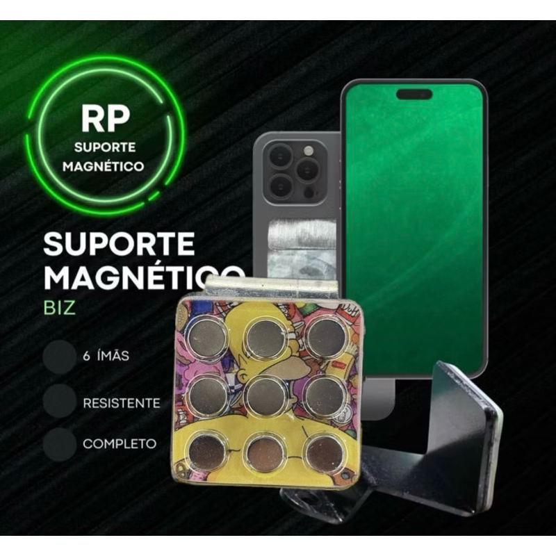 Suporte Celular Magnético Retrovisor 9 Imã Para Moto Scooter ( SORTIDO )