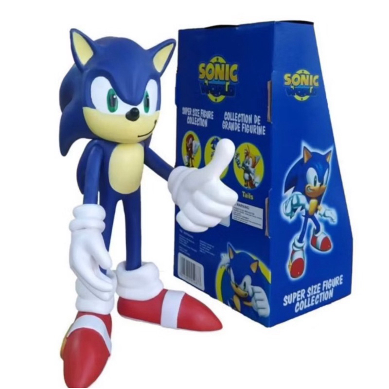 Boneco Sonic Collection Grandes  Articulado Super Size  - Sonic World Sonic
