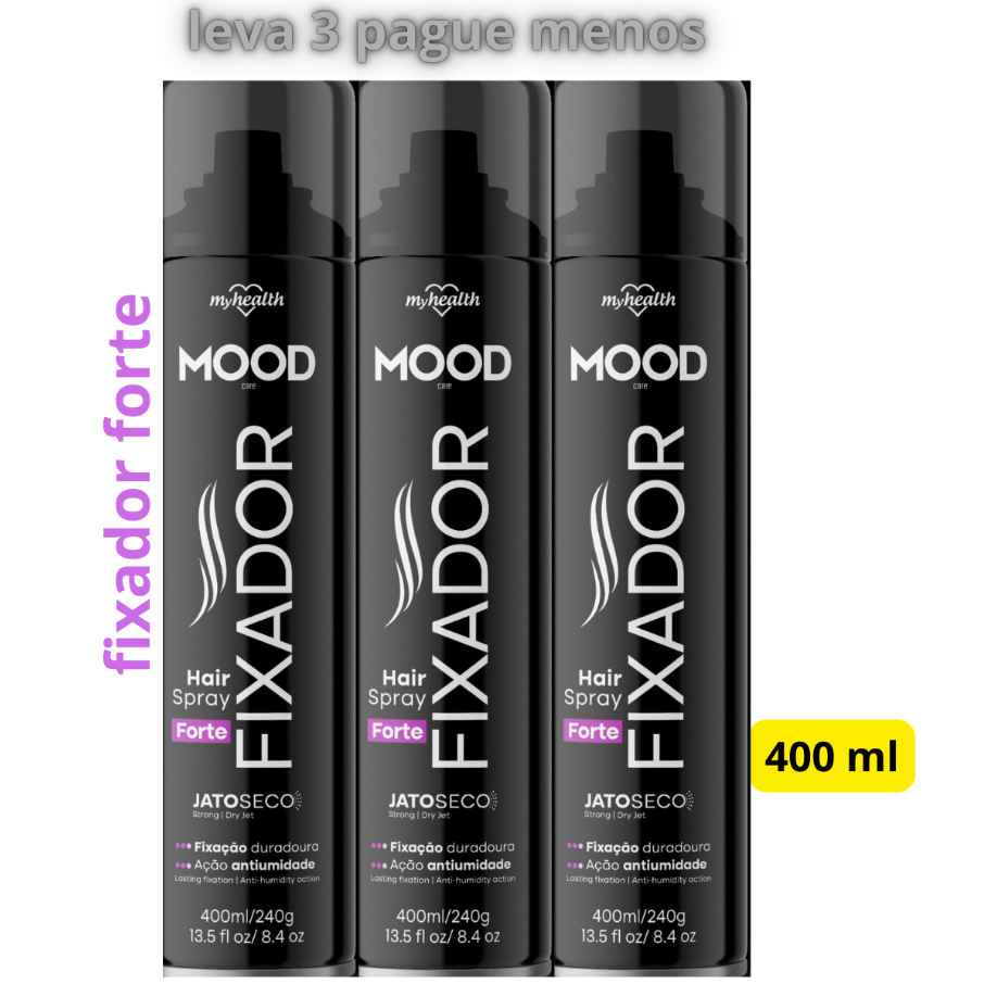 Spray Fixador MOOD EXTRA FORTE 400ML-AÇÃO ANTIUMIDADE em Oferta na Shopee