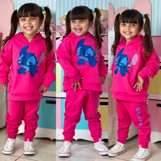 Conjunto Infantil de Frio Agasalho de  Menina Inverno Stitch lançamento 2025 em Oferta na Shopee