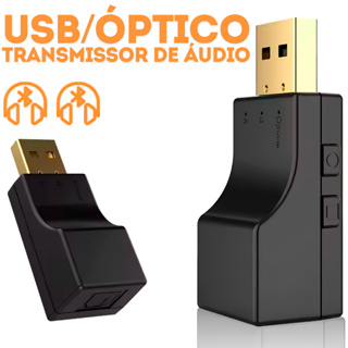 Transmissor de Áudio Bluetooth USB Óptico para TV PS5 PS4 XBOX Multiponto Conecta 2 Dispositivos Simultaneamente em Oferta na Shopee