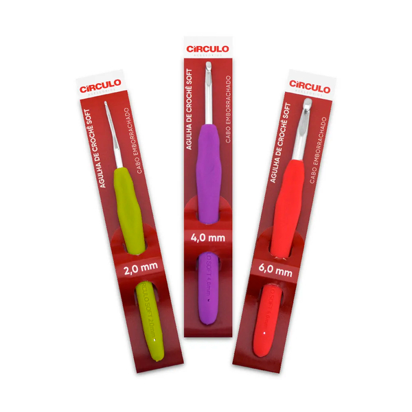 Agulha de Crochê Soft Circulo em Oferta na Shopee