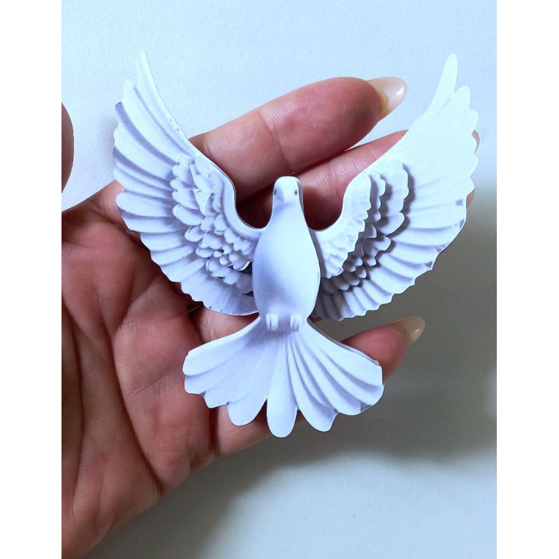 Kit Aplique Divino Espírito Santo 3D Lembrancinha Decoração Batizado Primeira Eucaristia Comunhão'