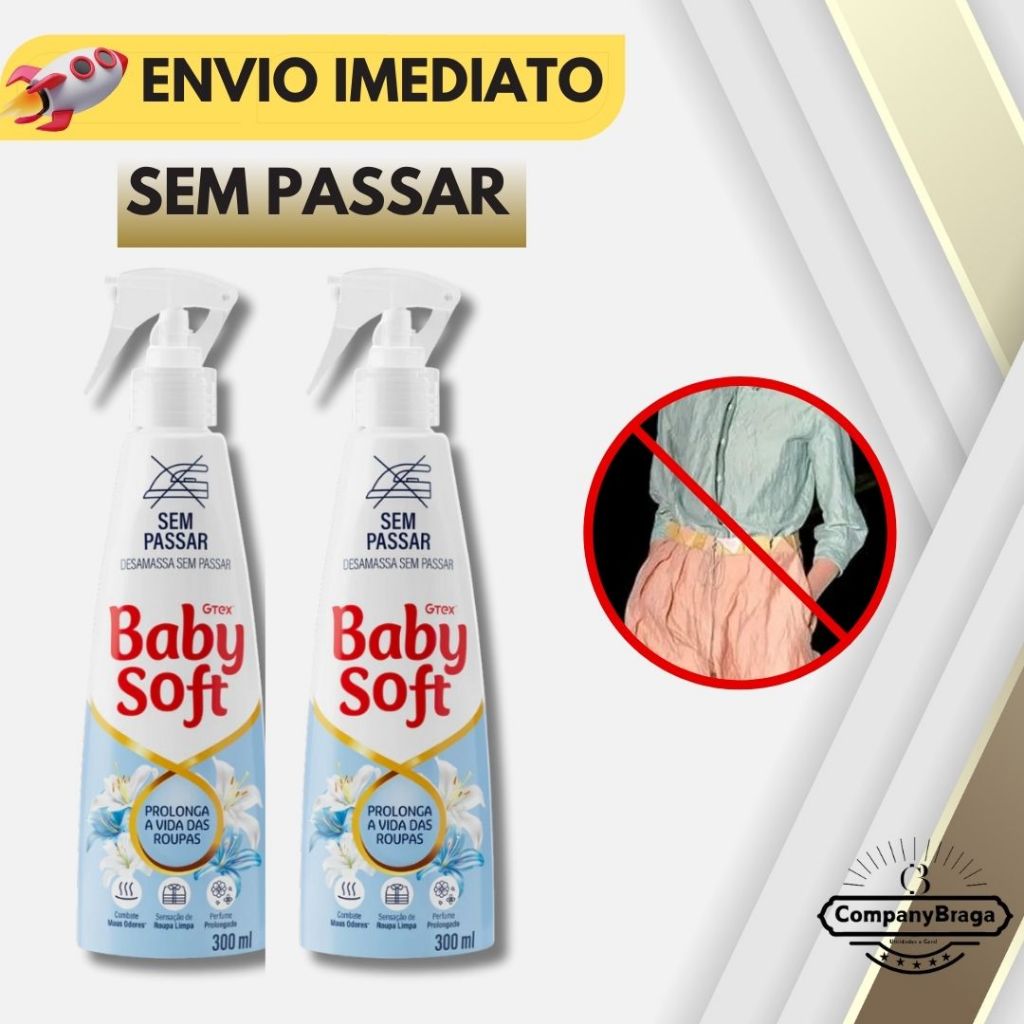 Spray Sem Passar 300ml Para Roupas Amassadas Desamassador De Roupas Desamassa Fácil