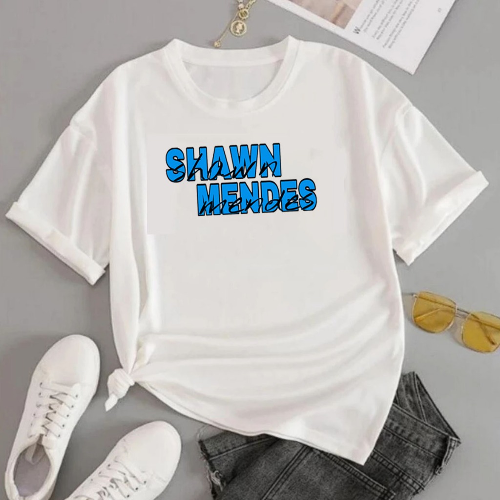 Camisa Camiseta Slim Basica Algodão Costumizada Mendes Shaw Nome Exclusivo Casual