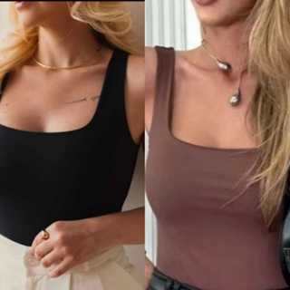 Kit 2 Blusinha Regata Feminina Básica Casual Suplex Moda Blogueira