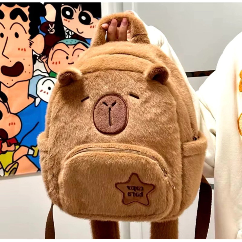 Mochila Capivara Linda Bolsa Infantil Fofa Passeio Juvenil Escola