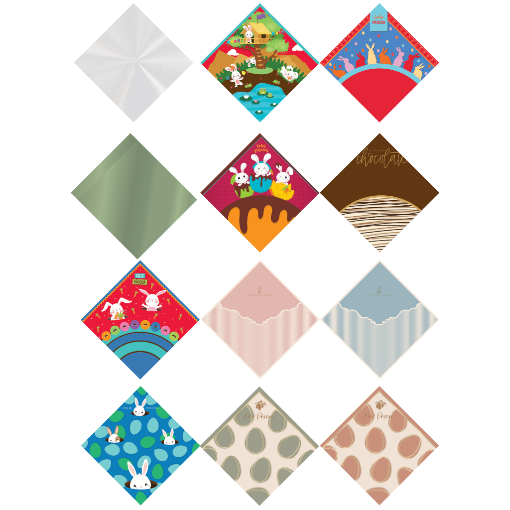 25 Sacos Express 35x35cm para Ovos de Páscoa de 250g a 350g - Embalagem Cromus de Qualidade em Oferta na Shopee