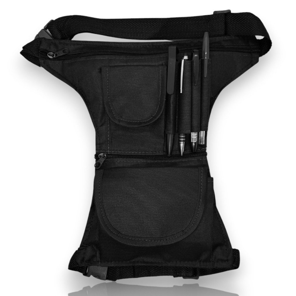 Pochete de Perna com Suporte para Caneta, Cartucheira, Promoters e Feirantes