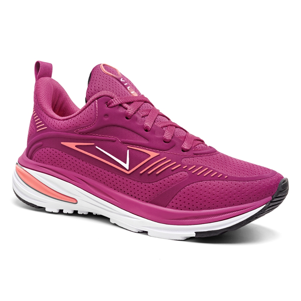Tênis Feminino Vili Fusion Esportivo Masculino Caminhada 232G Rosa Neon