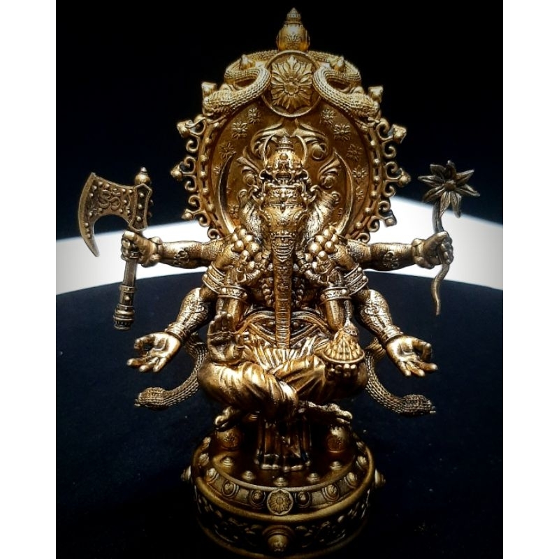 Ganesha Dourado – Escultura 3D em Resina UV – Prosperidade, Sabedoria e Proteção