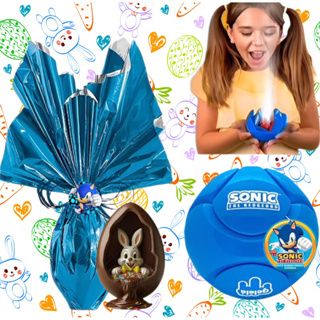 Kit Ovo de Páscoa Sonic Chocolate 250g + Bola Quebra Cabeça Slime Surpresa Esmeralda Caos em Oferta na Shopee