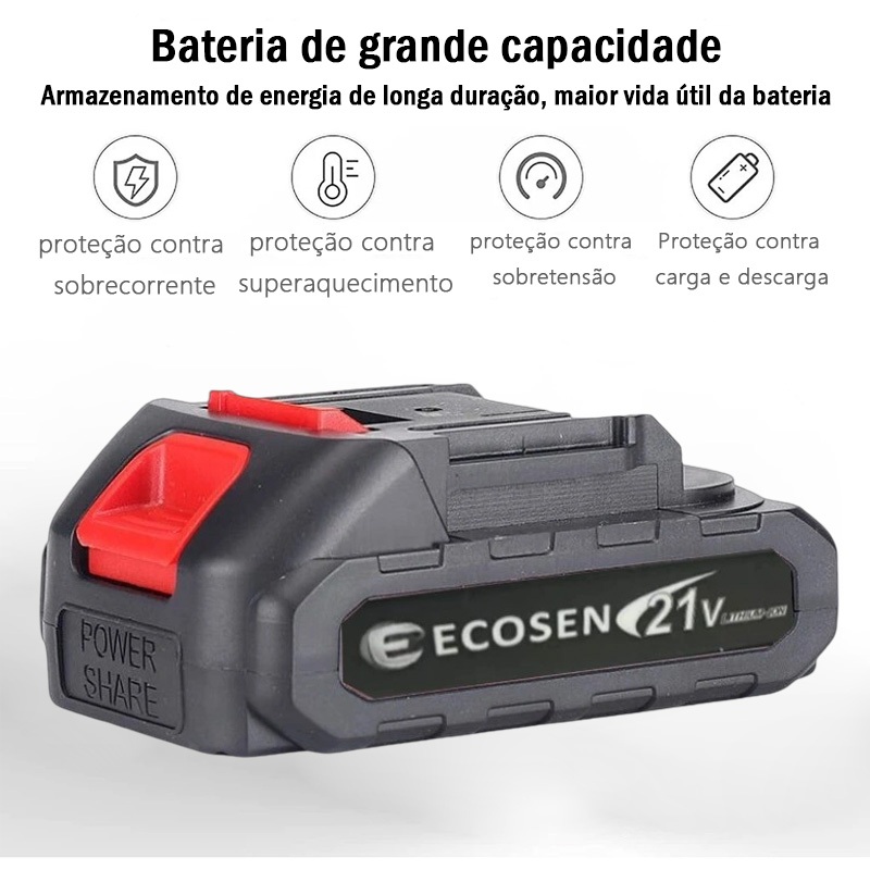Bateria Recarregável Bateria Íon de Lítio 21V Li-Ion compatível com parafusos moedores lixadeiras em Oferta na Shopee