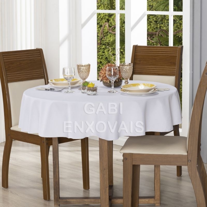 Kit 10 Toalhas Redonda 1,50m X 1,50m Oxford Festa Buffet Decoração Acabamento Em Overloque em Oferta na Shopee