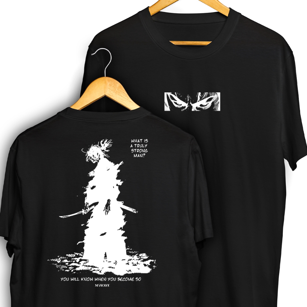 Camisa Vagabond Miyamoto Musashi Frente e Verso Blusa Camiseta de Anime 100% Algodão em Oferta na Shopee