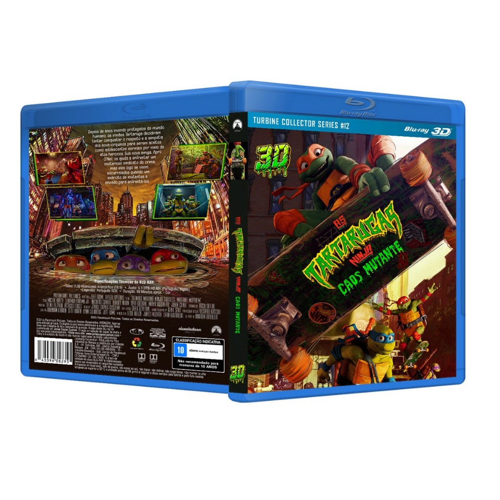 Blu-ray 3D: As Tartarugas Ninjas - Caos Mutante DUB/LEG [PERSONALIZADO]