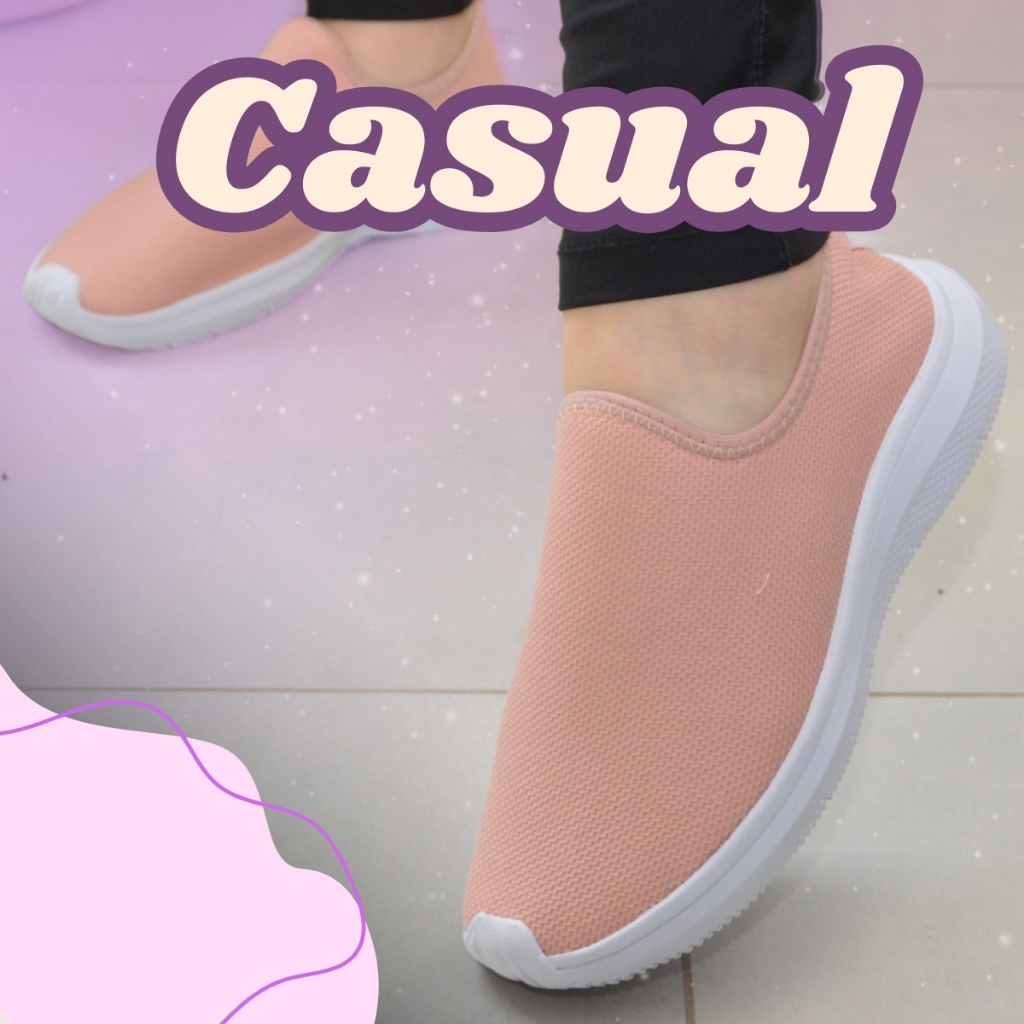 Tênis Ortopédico Feminino Slip On Casual e Confortável para Academia G-1