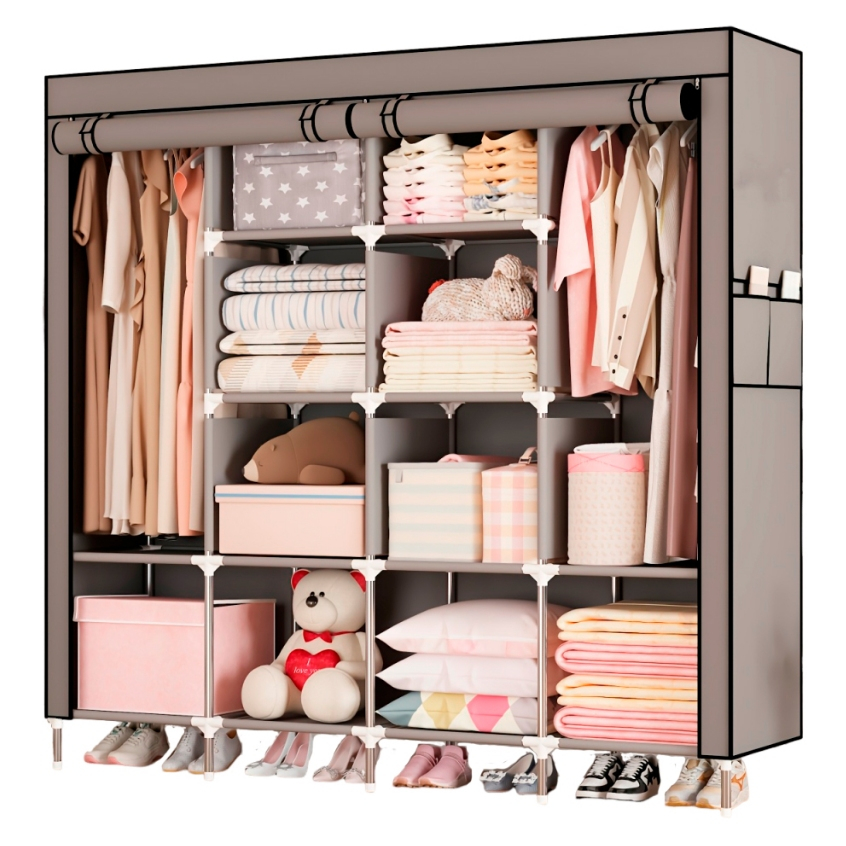 Guarda Roupa Closet Extra Grande Dobrável Organizador de Roupas Sapateira