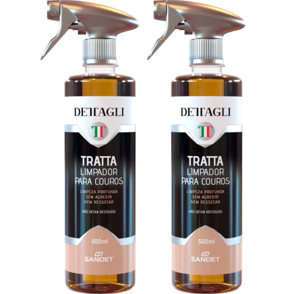 Kit 2 Tratta Dettagli Limpa Couro Limpador Banco Jaqueta