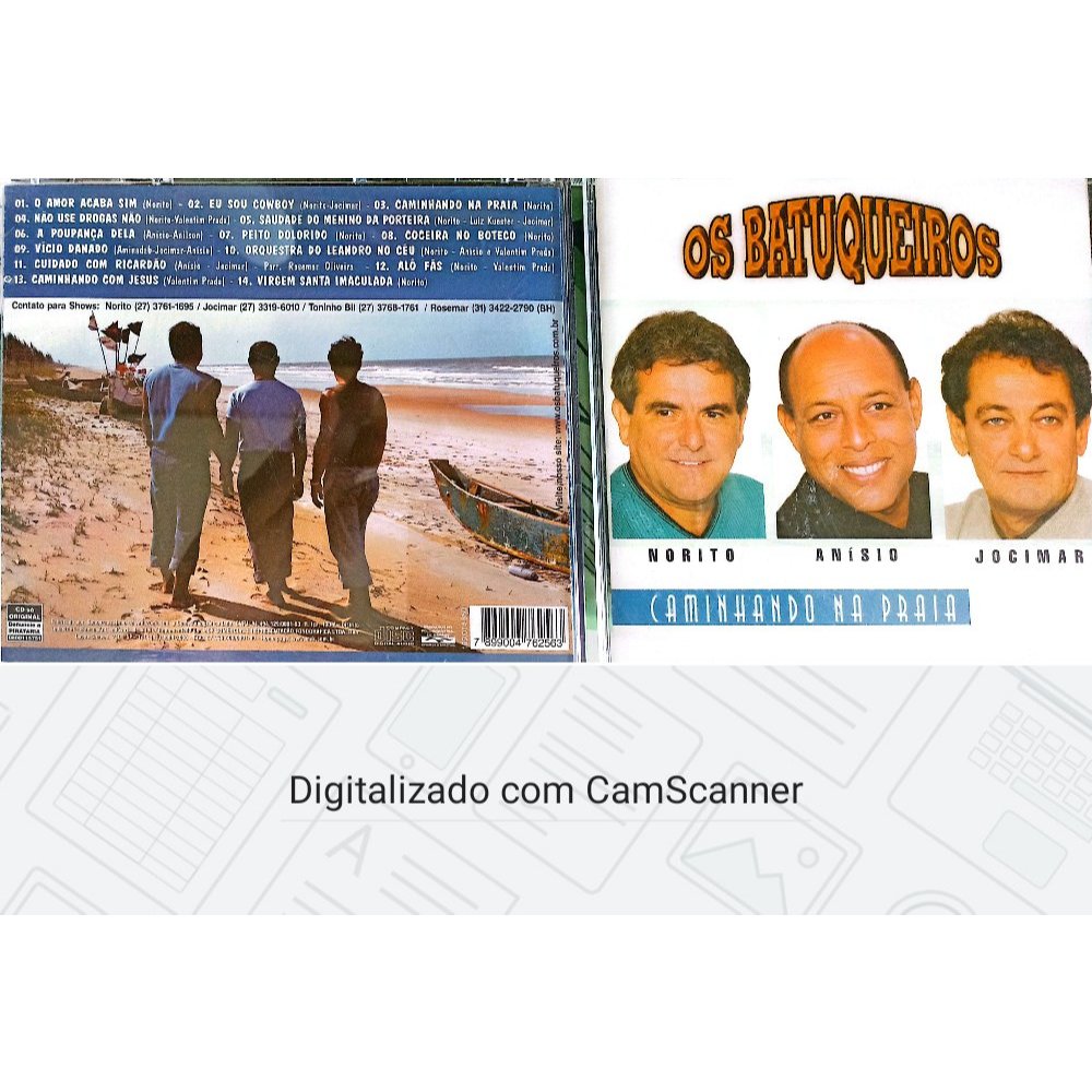 CD - Os Batuqueiros – Caminhando na Praia (Sertanejo/Forró)